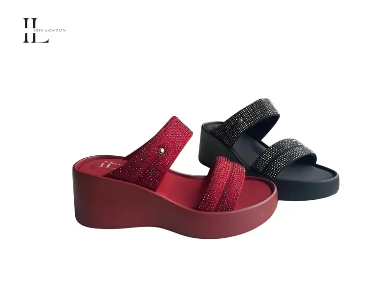 Onyx - Wholesale black sandal by Iris London